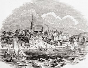 Londonderry, Irlanda del Nord, da Old England: A Pictorial Museum, pub. 1847 da English School
