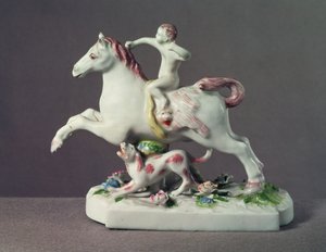 Figura di Cupido a cavallo di Longton Hall, c.1755 da English School