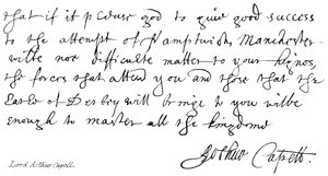 Lord Arthur Capell da English School