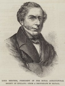 Lord Berners, presidente della Royal Agricultural Society of England (incisione) da English School