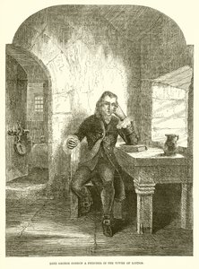 Lord George Gordon prigioniero nella Torre di Londra da English School
