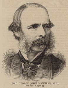 Lord George John Manners, MP (incisione) da English School