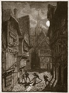 Lord Grey e i suoi seguaci attaccano il conte di Southampton, illustrazione da Cassells Illustrated History of England