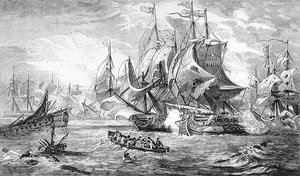 La vittoria di Lord Howe al largo di Ushant da English School