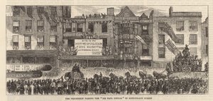 Giorno del Lord Mayor: La processione passa davanti a Sir Paul Pindar da English School