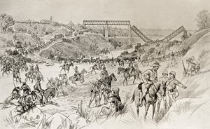 La colonna di Lord Roberts attraversa il Sand River Drift durante la seconda guerra boera, da 