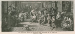 Lord Shaftesbury visita la Westminster School of Industry, Old Pye Street, Londra, 1846 da English School