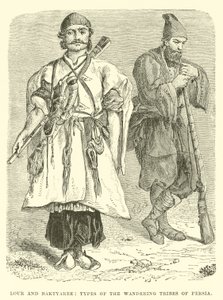 Lour e Baktyaree, tipi delle tribù nomadi della Persia da English School