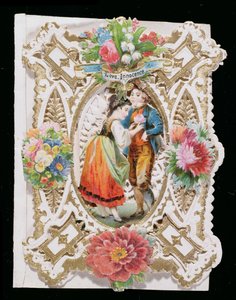 Amore, Innocenza, biglietto di San Valentino, c.1870 da English School