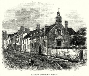 Scuola di grammatica di Ludlow (incisione) da English School