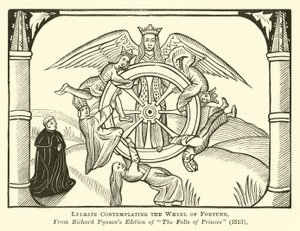 Lydgate contempla la Ruota della Fortuna da English School