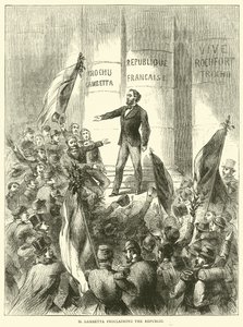M Gambetta proclama la Repubblica, settembre 1870 da English School