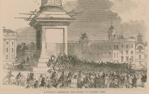M Kossuth che si rivolge al popolo a Charing Cross da English School