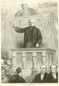 M Thiers nella Tribuna, 1871 da English School