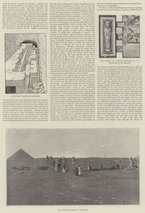 Le scoperte di M de Morgan a Dahshur (incisione)