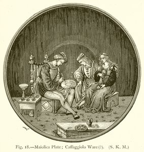 Piatto di Maiolica; Caffaggiolo Ware da English School