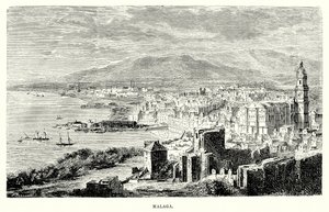 Malaga (incisione) da English School