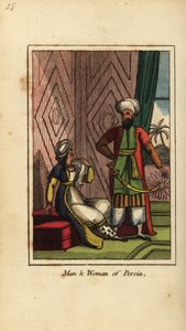 Uomo e donna di Persia da English School
