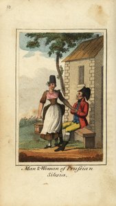 Uomo e donna della Slesia prussiana da English School