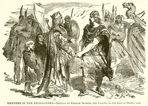 Costumi degli anglo-danesi. Incontro tra Edmondo Fiancodiferro e Canuto, nell