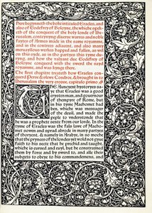Manoscritto con iniziale istoriata "G" e bordo a tutta pagina, 1893 da English School