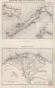 Mappa: Mappa della costa e dintorni di Alessandria; Basso Egitto