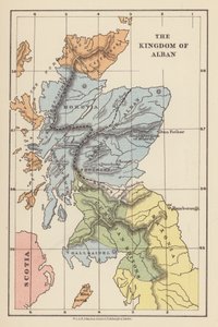 Mappa: Il Regno di Albano (litografia a colori) da English School