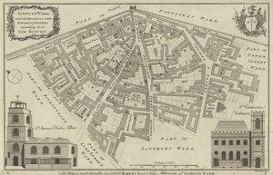 Mappa del quartiere di Aldgate, Londra