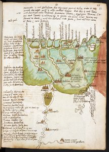 Mappa del Basso Egitto, dal Taccuino di Sir Walter Raleigh (1552-1618), c.1606-08 da English School