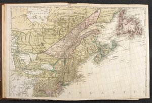Mappa del Nord America, dettaglio della costa orientale degli USA e del Canada, da 