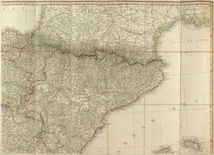 Mappa della Spagna si dice sia stata usata dal Duca di Wellington da English School