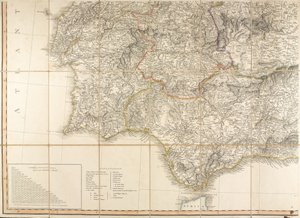 Mappa della Spagna usata dal Duca di Wellington