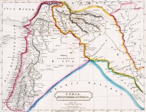 Mappa della Siria, Mesopotamia, Assiria ecc., da 