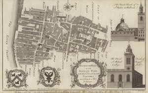 Mappa dei quartieri di Walbrook e Dowgate, Londra