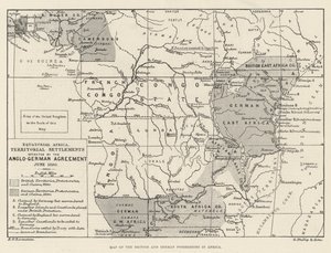 Mappa dei Possedimenti Britannici e Tedeschi in Africa (incisione) da English School