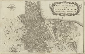 Mappa della Città di Westminster e del Ducato di Lancaster, Londra