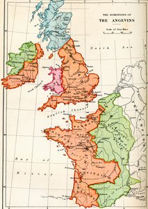 Mappa dei domini degli Angioini c.1170, da 