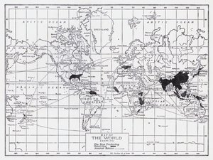 Mappa del mondo che mostra i paesi produttori di riso