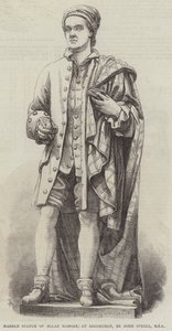Statua in marmo di Allan Ramsay, a Edimburgo, di John Steell, RSA (incisione) da English School