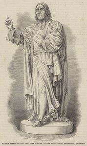 Statua di marmo del Reverendo John Wesley, all