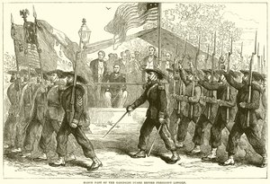 Sfilata della Guardia Garibaldi davanti al presidente Lincoln da English School