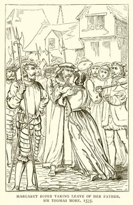 Margaret Roper si congeda dal padre, Sir Thomas More, 1535 da English School