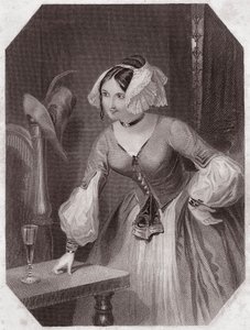 Maria (La dodicesima notte) in - "Galleria delle donne di Shakespeare, collezione di quarantacinque ritratti seri dei primi artisti londinesi, arricchita di avvisi critici e letterari" circa 1838 - da "Galleria delle donne di Shakespeare, Col da English School