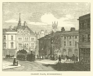 Piazza del mercato, Huddersfield (incisione)