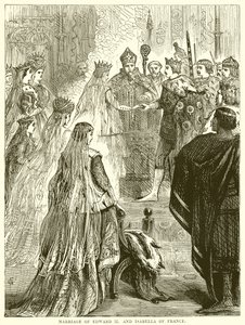 Matrimonio di Edoardo II e Isabella di Francia da English School
