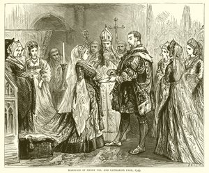 Matrimonio di Enrico VIII e Caterina Parr, 1543 da English School