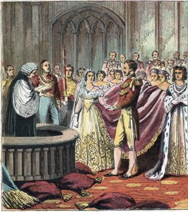 Matrimonio della Regina Vittoria I (1819-1901) e del Principe Alberto di Sassonia Coburgo Gotha (Sassonia-Coburgo-Gotha) da English School