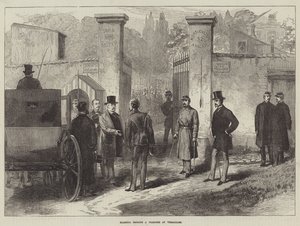 Il maresciallo Bazaine prigioniero a Versailles (incisione)