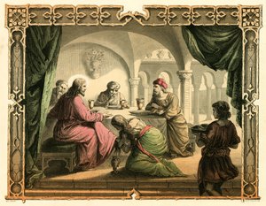 Maria unge i piedi di Gesù