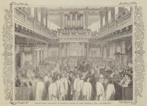 Processione del denaro di Maundy alla Cappella di Whitehall, il Giovedì Santo, 1844 da English School